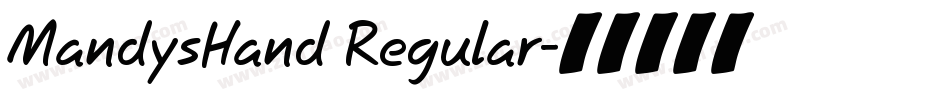 MandysHand Regular字体转换